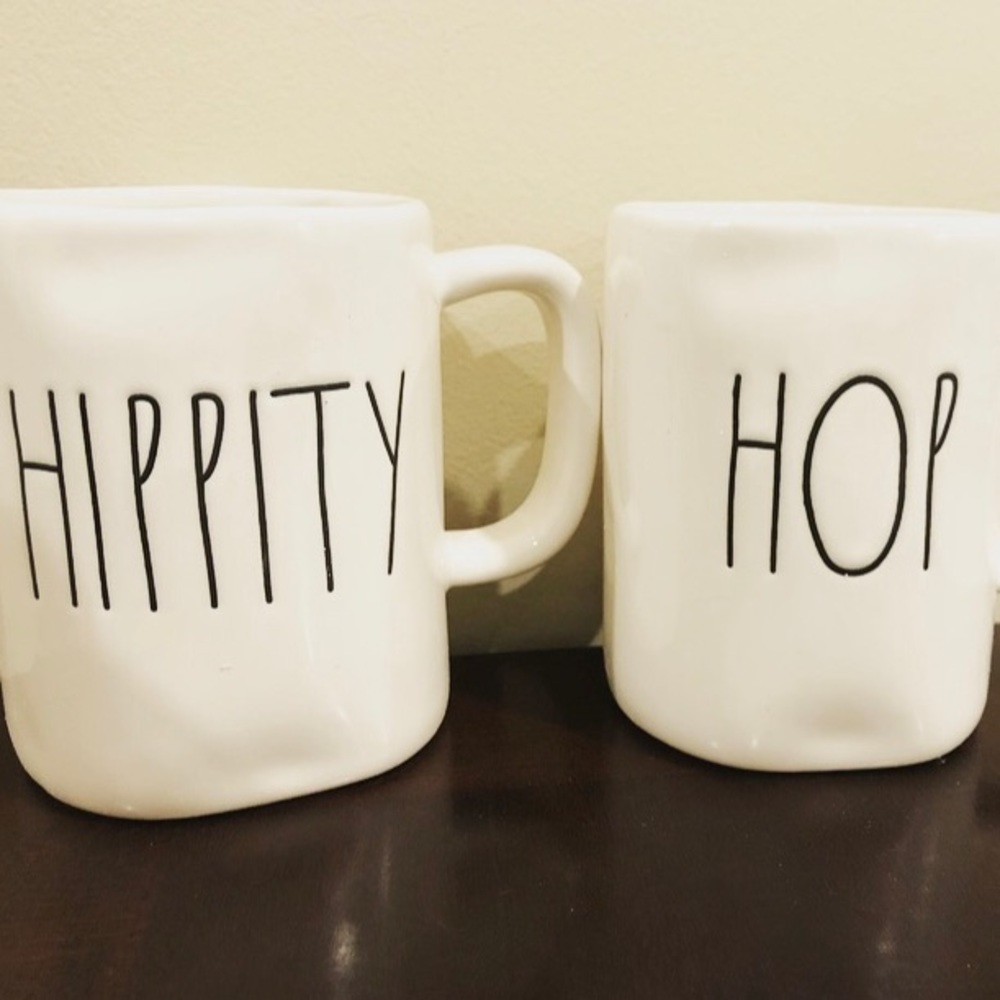 Easter Rae Dunn mugs - Hippity & Hop set